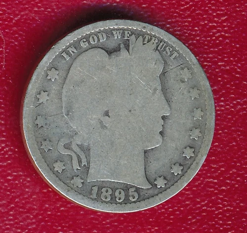 1895 BARBER SILVER QUARTER **NICE CIRCULATED GOOD** FREE SHIPPING!!