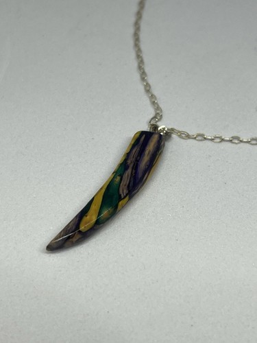 Sterling Silver 16” Necklace w/Muti Color 1” Pendant - Bild 2 von 4