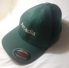 Arcadia embroidered Hat FlexFit Green L-XL poly cotton spandex Yupoong