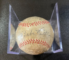 1930 Yankees Signed Baseball Ruth/Gehrig JSA Record Season .309 Team BA