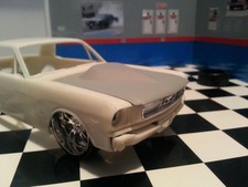LEX'S SCALE MODELING Resin Teardrop Hood for '66 Mustang AMT 1/25 NEW, HOT!