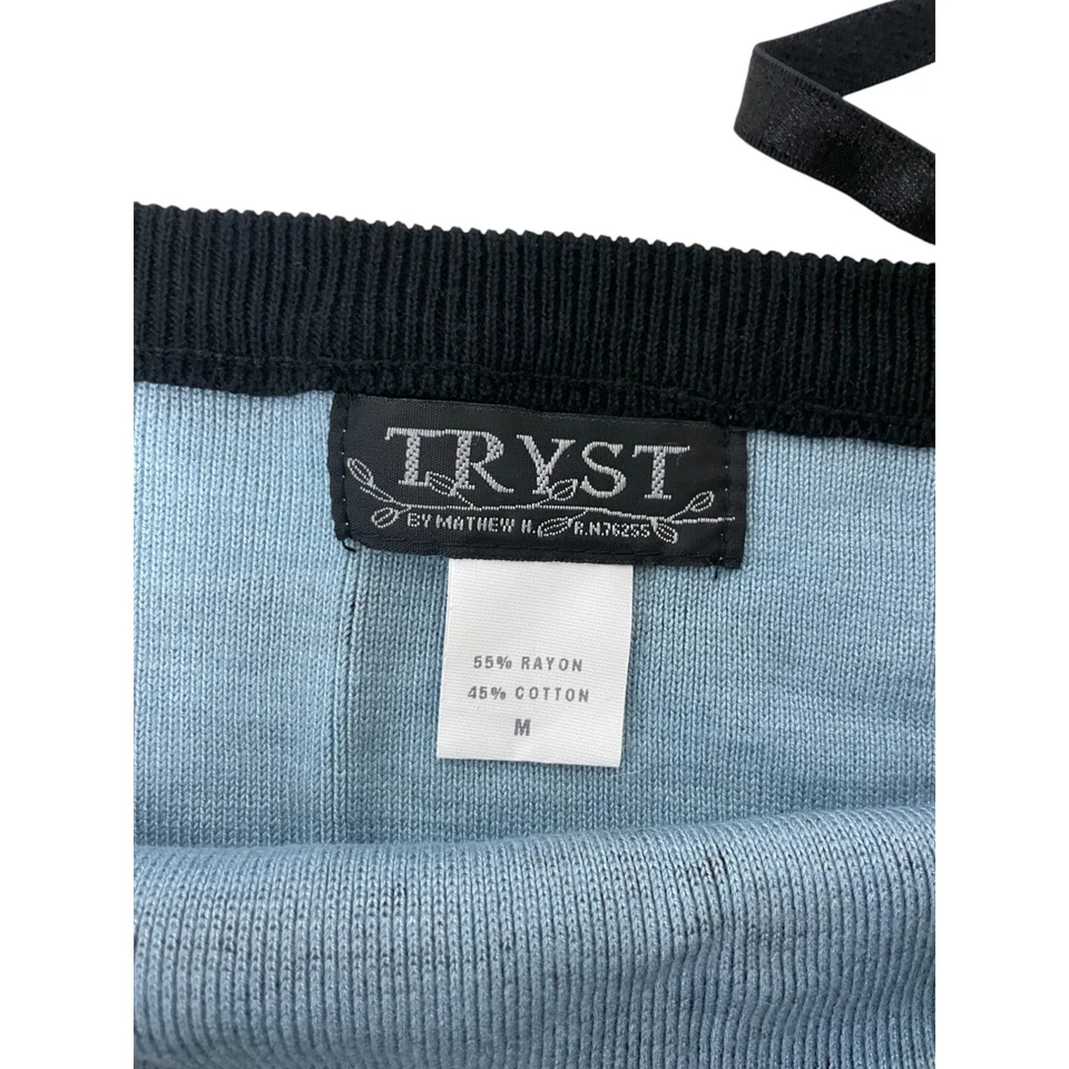 Tryst By Matthew Knitted  Tank Top Women Medium Spaghetti Strap Stretch Floral - Image 3 of 4