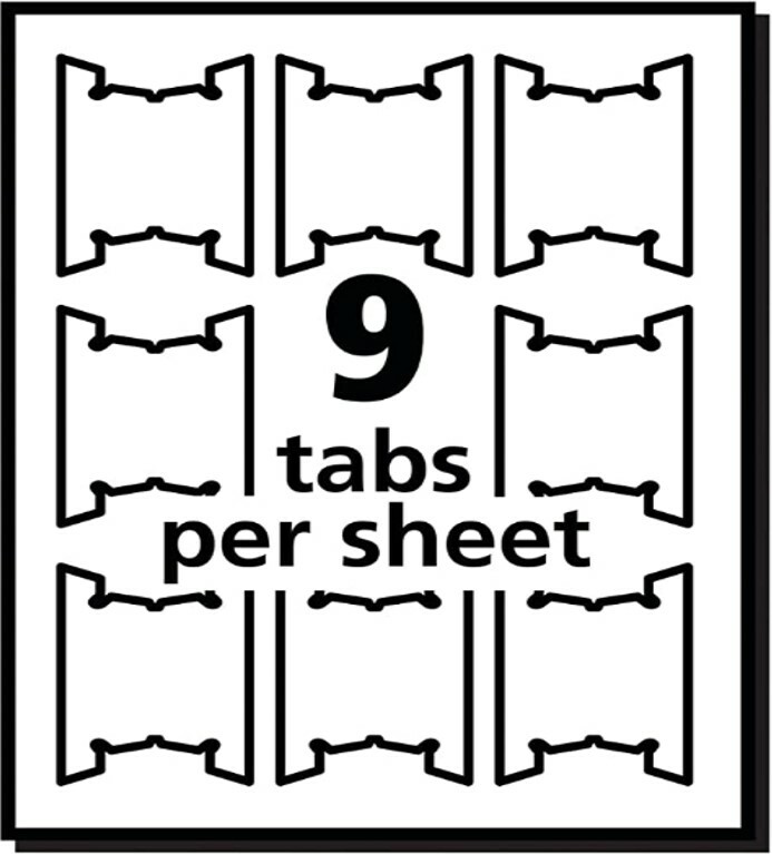[2 Sheets] Avery 5567 Hanging File Tabs 1/5 Cut, White LASER/INKJET | eBay