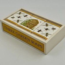 Mary Lake Thompson Three Garden Soaps Natural Glycerin Bee Themed Made in USA