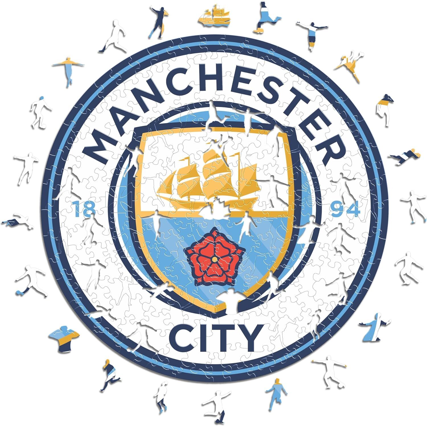 Iconic Puzzles, 100% eco-sustainable wooden puzzle with official license - Manc