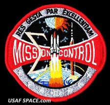 AUTÉNTICO PARCHE ESPACIAL NASA - CONTROL DE MISIÓN - AB - 4" - COMO NUEVO