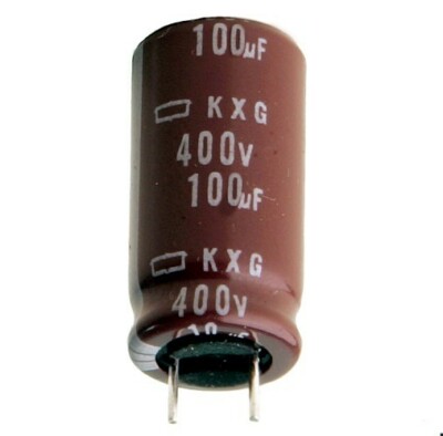 Elko 100µF/400V, 100uF, 105°C, RM=7.5mm, Ø15mm x H40mm, KXJ, 1 St