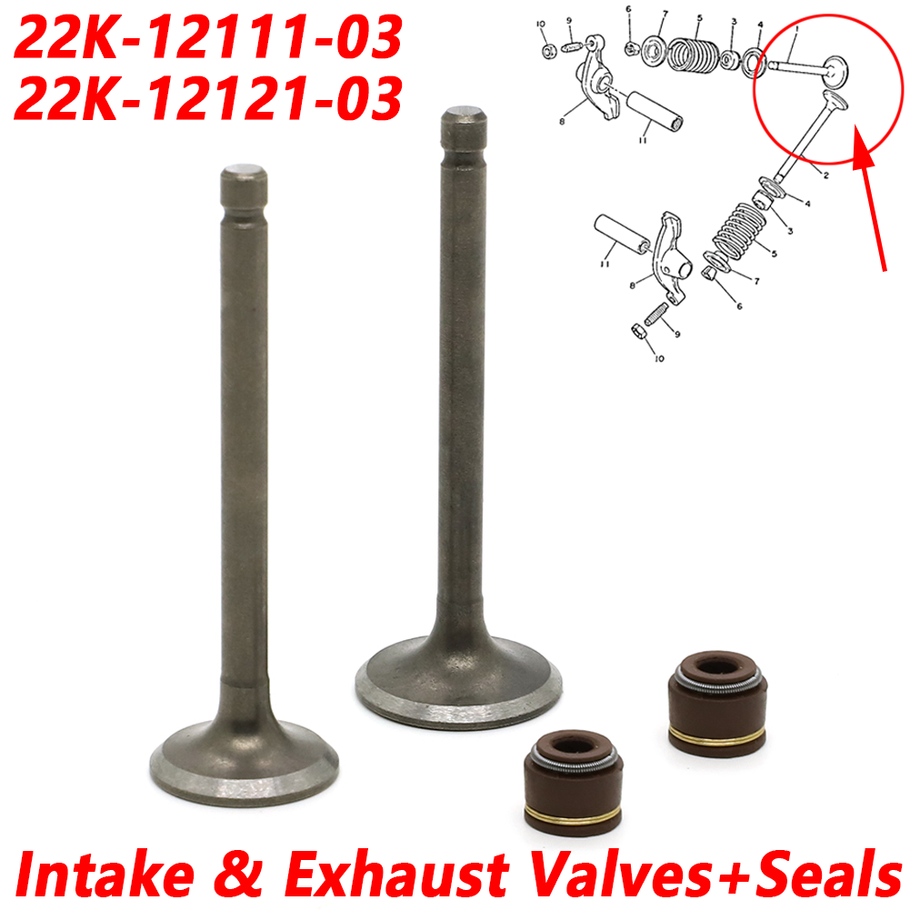 Intake Exhaust Valve & Seal For Yamaha YFM80 Badger Raptor YFM100 - Foto 5