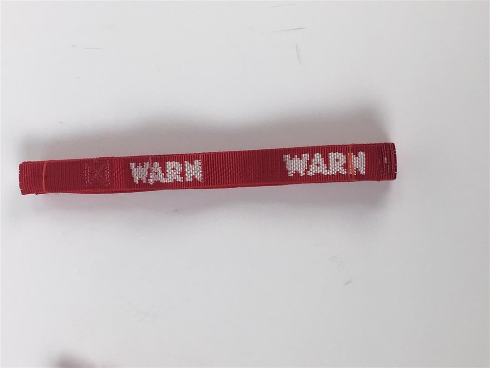 Warn Winch Hook Strap 101554 Red; Warn Logo; Pack Of 100 eBay