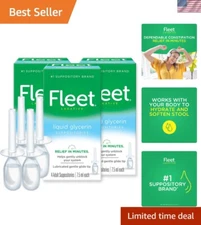 Fast-Acting Liquid Glycerin Suppositories for Quick Constipation Relief - 3 Pack