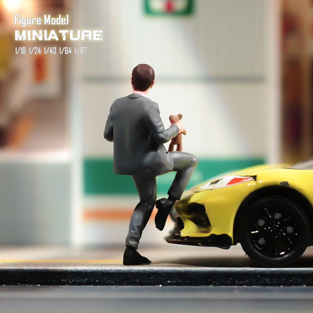 1/18 1/24 1/43 1/64 Funny Uncle Man Dance Miniatures Figure For