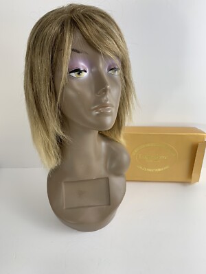 Louis Ferre Human Hair Wig Style: Topaz - Color: 18 Karat Gold Unstyled MonoTop