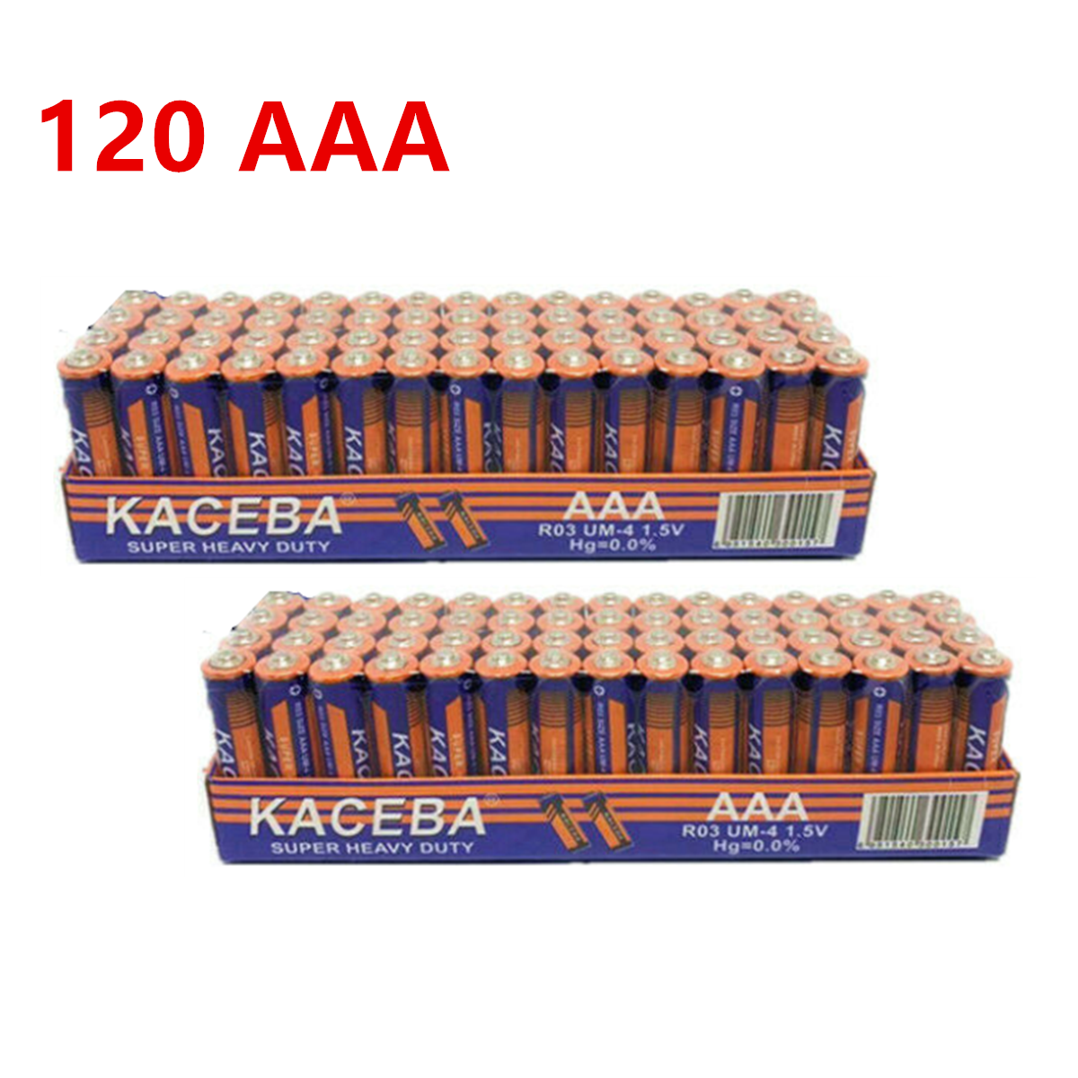 120 AAA Extra Heavy Duty 1.5V Batteries – Wholesale Bulk Pack-image