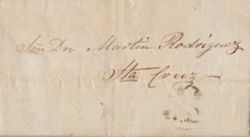 Canarias. Prefilatelia. cover 1843. Port of The Orotava To Santa Cruz (Tenerife)