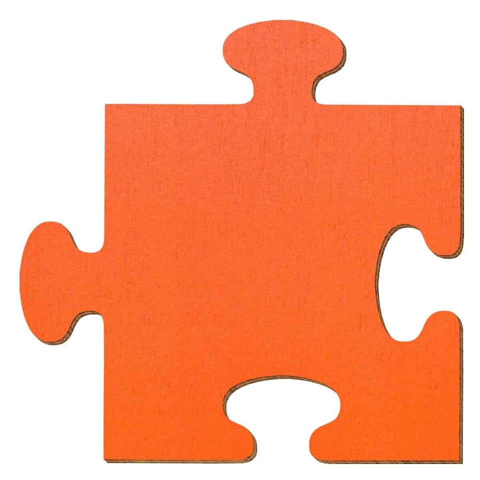 Oranges Holz Puzzle - Deko Zuschnitte Größenauswahl - Bild 1 von 1