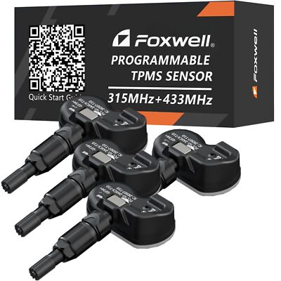 4x Foxwell Reifendrucksensor XRDE214 RDKS TPMS Schwarz  für Opel Peugeot Suzuki