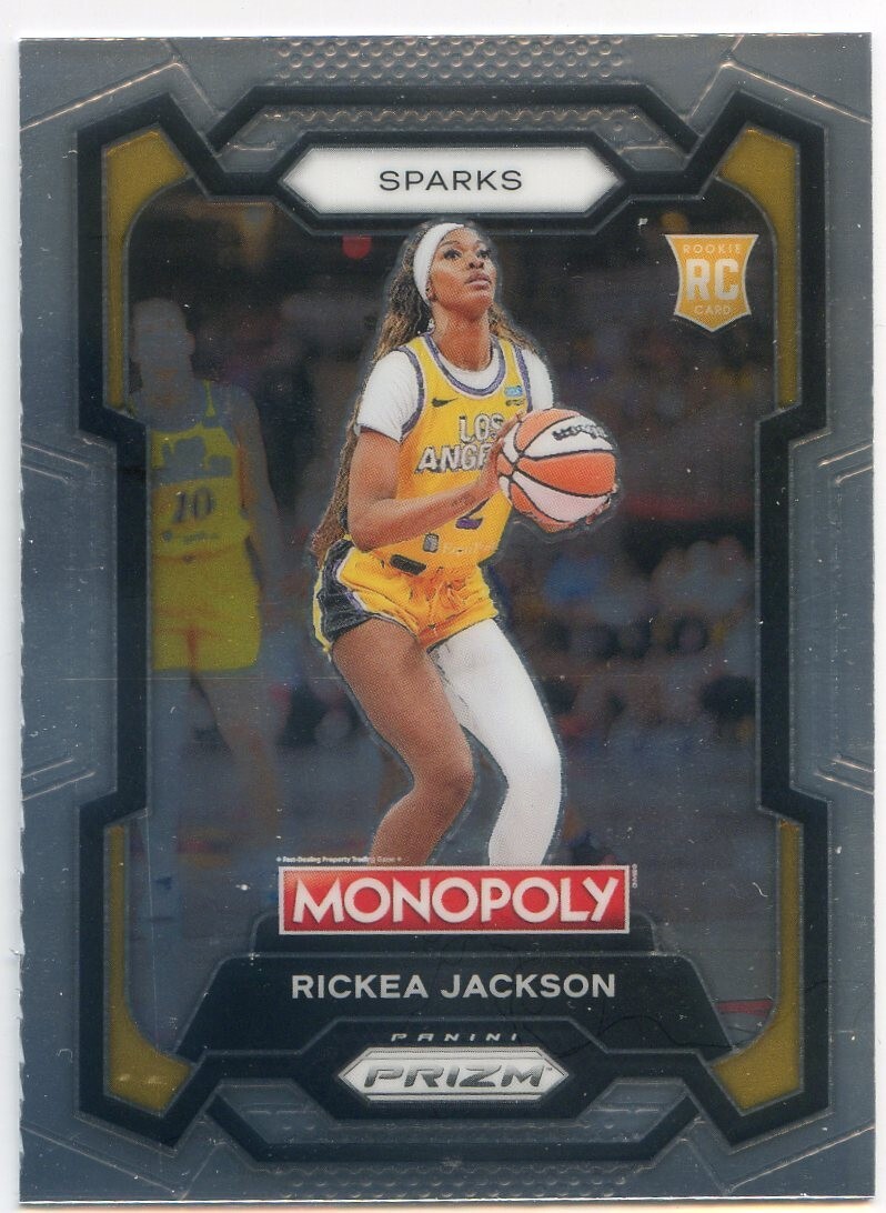 2024 Panini Monopoly Prizm WNBA RICKEA JACKSON RC ROOKIE #63 BASE CARD SPARKS