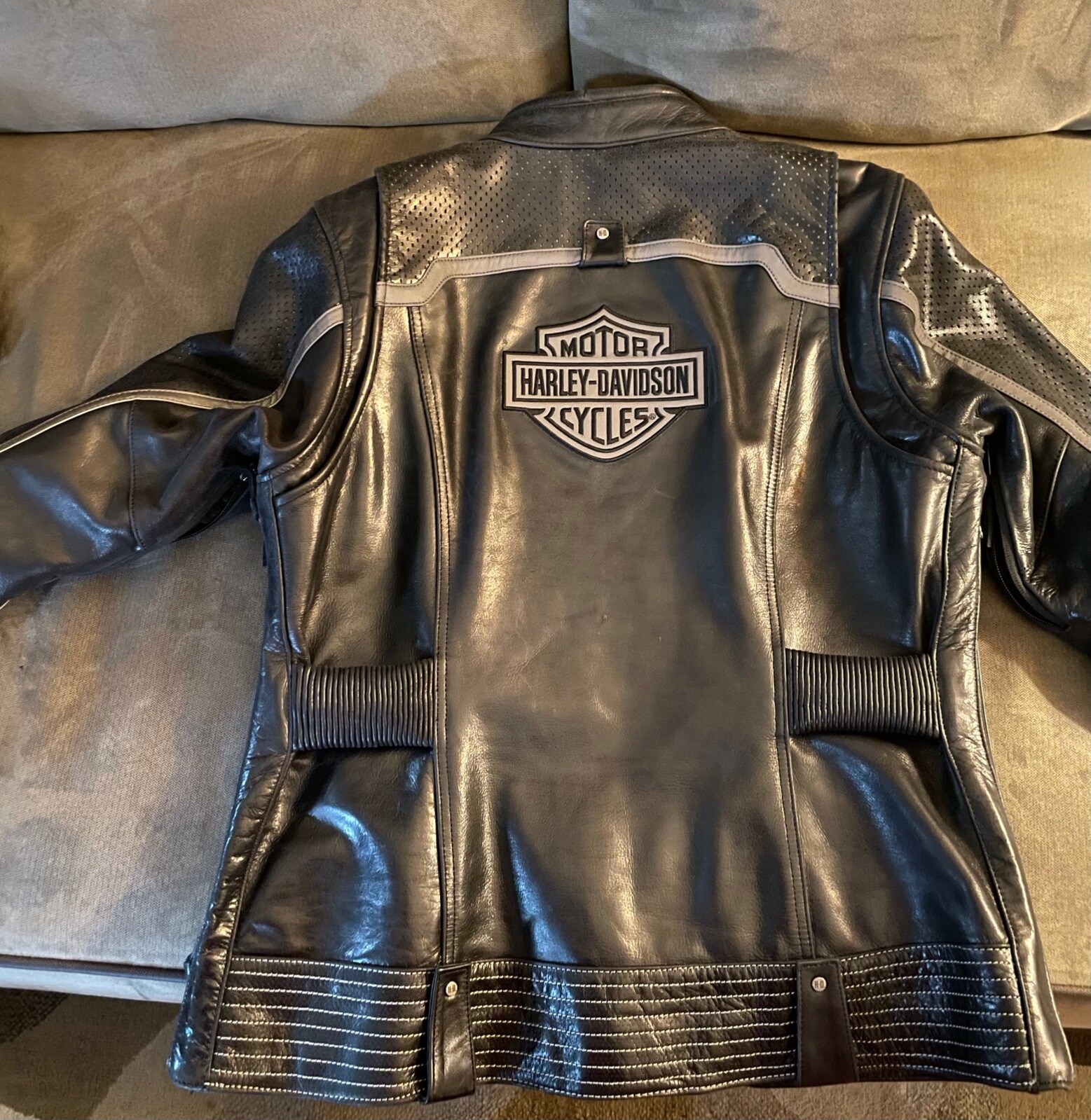 harley davidson womens leather jacket xl Gem
