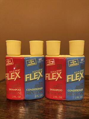 2  VTG Revlon FLEX conditioner & shampoo Full bottles Set sport Travel, Gym &