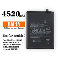 BM4Y Replacement battery For Xiaomi Poco F3/M2012K11AG/RedmiK40 4520 mAh Tools