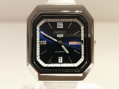 336/稼働 71年 セイコー 5 6309-5100 自動巻 メンズ スクエア VINTAGE SQUARE BLUE DIAL MEN'S ST.STEEL AUTOMATIC WATCH 