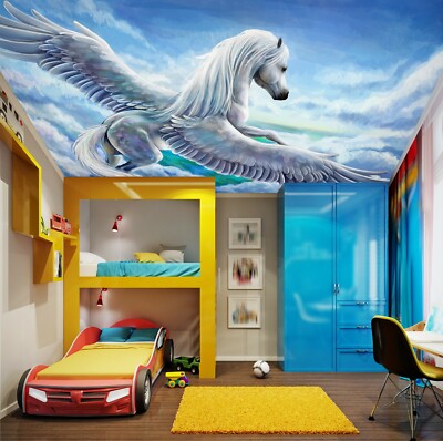 3D Pegasus Wolke 4468 Geschäft Tapete Wandgemälde Selbstklebend Handel Zoe