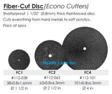 Meta BesQual Dental Econo Cutters Fiber-Cut Discs Shatterproof Pkg/5