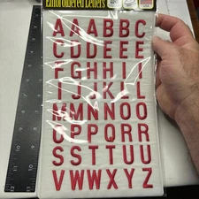 RED BLOCK LETTER In Pkg BABY MONOGRAM LETTER & NUMBERS (Patch-"Ish" INITIAL)00.1