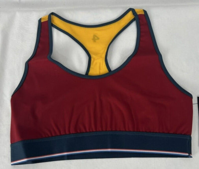 FourLaps Circuit Sports Bra Womens M Pinot Yellow Moonlight Compression Gym NWT