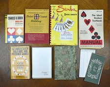 Lot of Contract Bridge Point Count Canasta Card Game Rule Books and Score Pads