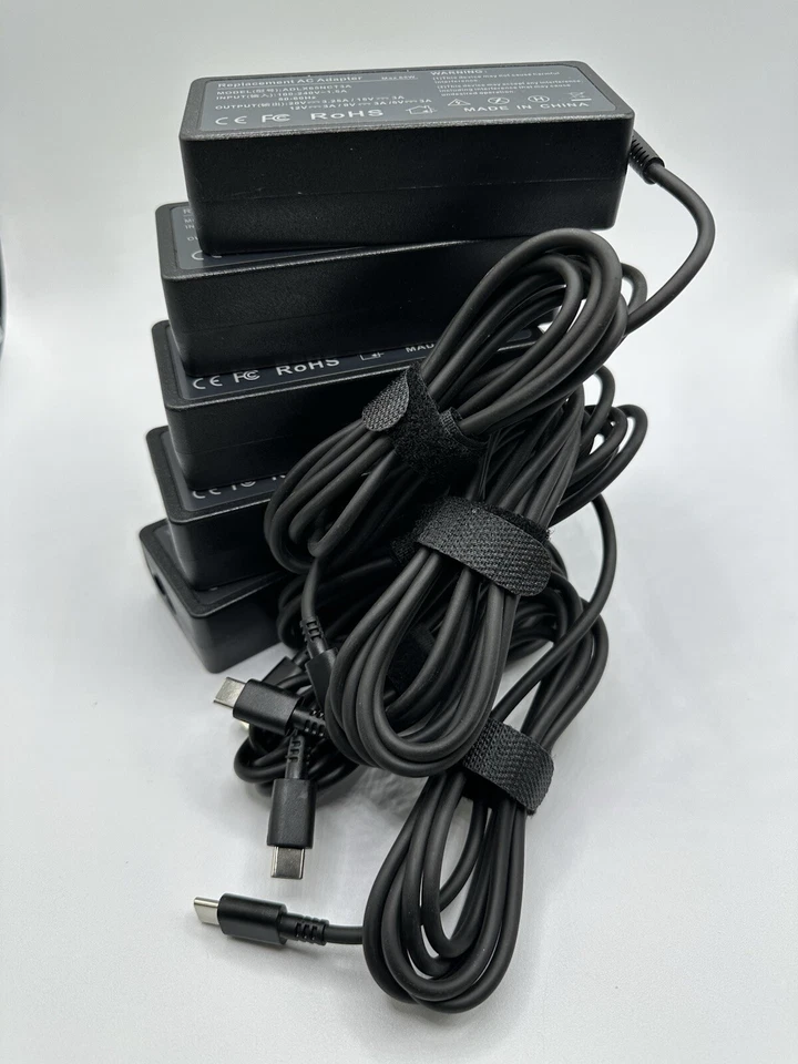 Pack of 10 chargers 65W Laptop Charger Type-C USB-C AC Adapter for Chromebook - Image 3 of 4