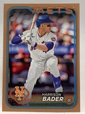 2024 Topps Series 2 #639 HARRISON BADER Gold PARALLEL #'d /2024 NY METS