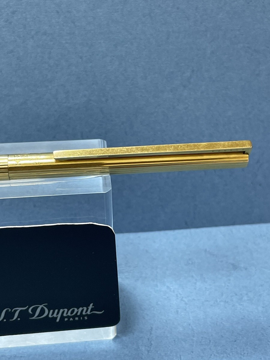 S.T Dupont Classic Gold Platted Finishe Stylo Bille Ballpoint Pen