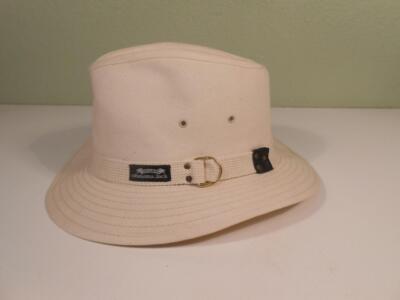 Original Panama Jack Fedora Safari Outback Canvas Hat Size: L Made in USA