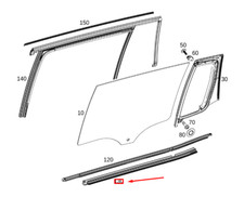 MB GLB X247 Innendichtungsschiene für Fenster hinten links A2477358301 MB GLB X247 Innendichtungsschiene für Fenster hinten links A2477358301