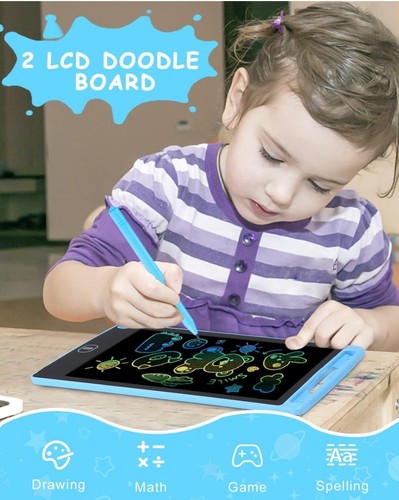 Tablette de dessin et d’écriture LCD pour enfants 8.5 pouces, réutilisable - Photo 12/24