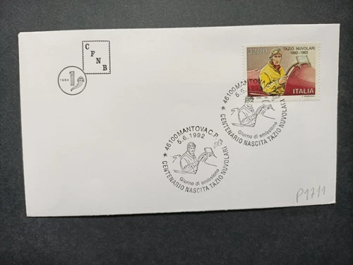 1992 BU ITALY REPUBLIC CENTENARY OF THE BIRTH OF TAZIO NUVOLARI (P1711)