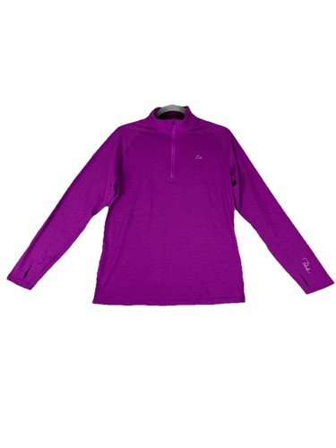 Paradox Shirt Womens XL Purple Merino Blend 1/4 Zip Base Layer Hiking DriRelease
