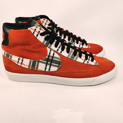 Nike Blazer Mid Size 12 Men's Plaid Premium Ben Simmons Red White CJ9782-600