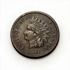 1874 -  Indian Head Cent - Semi Key Date - XF Detail - C00165