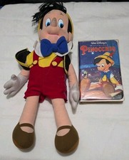 Vintage 1992 Disney Mattel Pinocchio Doll Cloth Plush Large 18" Stuffed Boy Toy