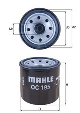 Mahle OC 195 Oil Filter for Asia Motors, Chevrolet, Dacia, Dongfeng (DFAC), Ford, For