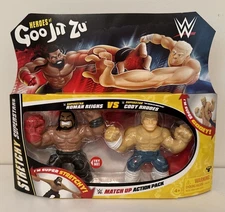 Heroes of Goo Jit Zu Stretchy Superstars Action Figures Roman Reigns Cody Rhodes