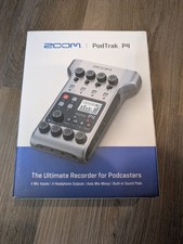 Zoom PodTrak P4 Portable Multitrack Podcast Recorder USB Audio Mixer