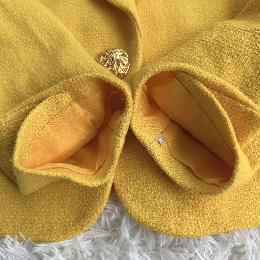 Yves Saint Laurent Vintage Mustard Yellow Gold Button Blazer Jacket 34 thumbnail 6