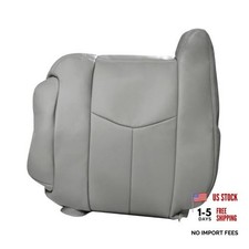 Pewter Gray Driver Side Top Lean Back Replacement Leather Seat Cover