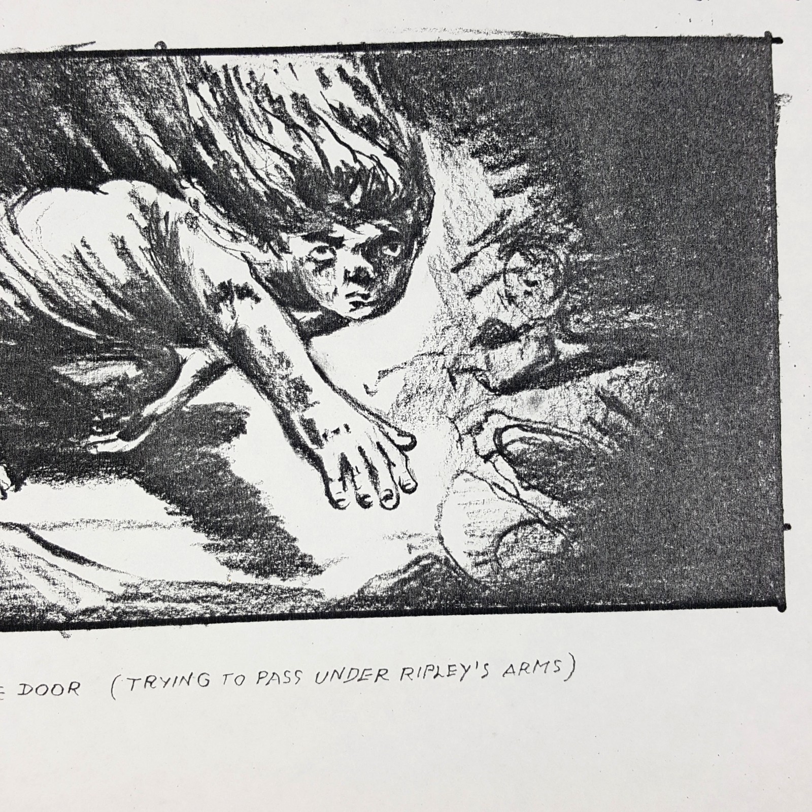 Image 7 of Aliens (1986) - Movie Used Storyboard, Newt Dives to Door to Escape, COA Prop