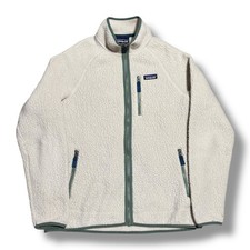 Patagonia Fleece Jacket Large Mens Retro Pile Cream Full Zip