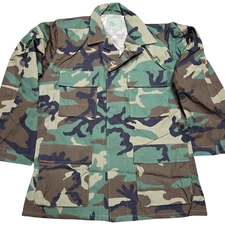 NOS Unissued Small Reg M81 Woodland BDU Jacket 100% Cotton Ripstop Early Style