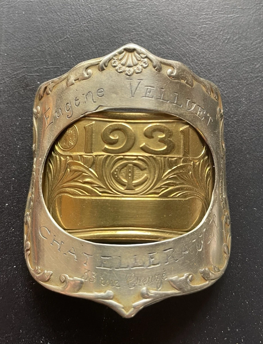 Plaque Fiscale De Cadre Vélo En Aluminium, Millésime 1926, Occasion